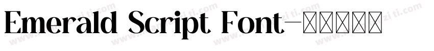 Emerald Script Font字体转换